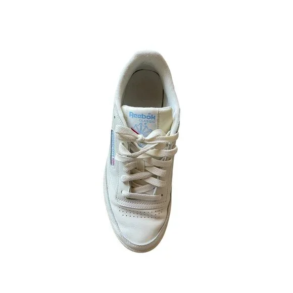 Reebok Club C 85 Vintage Sneakers – White with Blue Logo, Women’s 8 / Men's 6.5 - Picture 7 of 13